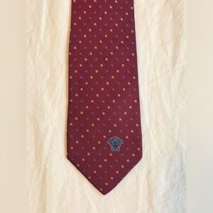 Versace Men’s Necktie in Burgundy 100% Silk